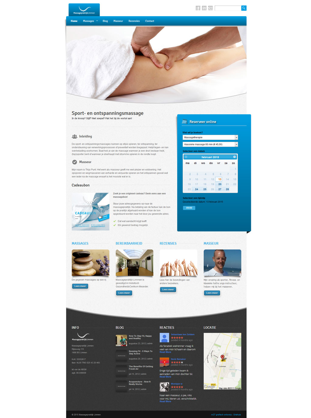 website, Massagepraktijk Limmen